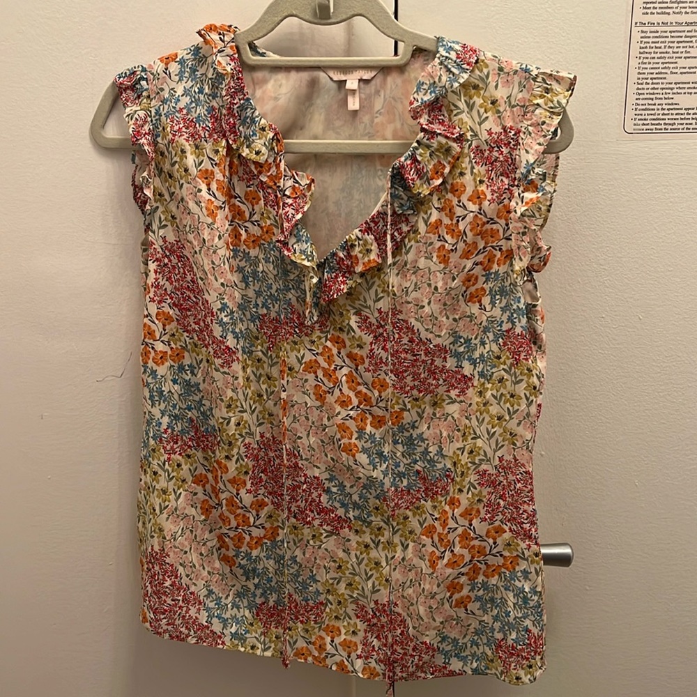 Rebecca Taylor silk floral top size 2